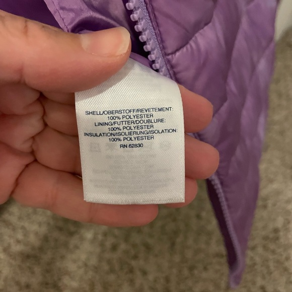 Purple Lands End Spring / Fall / Winter Jacket Girls XL Like New! - Picture 5 of 9